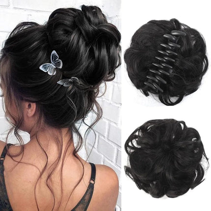 Postiche chignon volumineux sur pince à griffes pour un style élégant et pratique