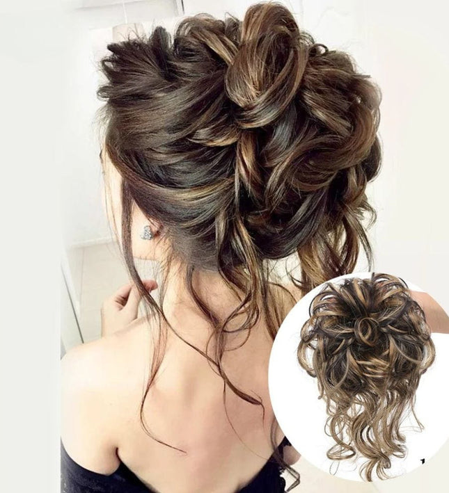 Postiche chignon synthétique bouclée