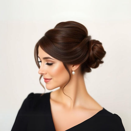 Postiche chignon bouclé en cheveux synthétiques pour un style élégant et sophistiqué