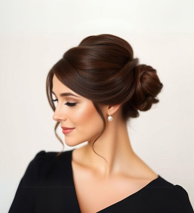 Postiche chignon bouclé en cheveux synthétiques pour un style élégant et sophistiqué