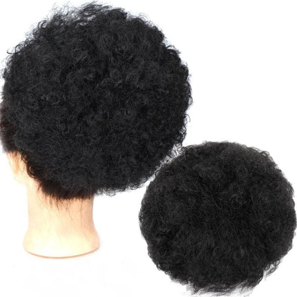 Postiche afro volumineux et frisé en fibres synthétiques pour un style moderne et audacieux