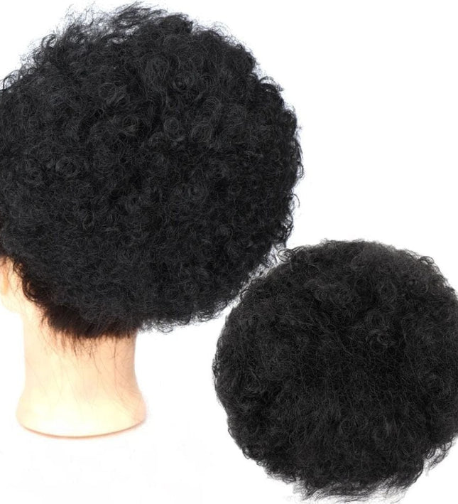 Postiche afro volumineux et frisé en fibres synthétiques pour un style moderne et audacieux