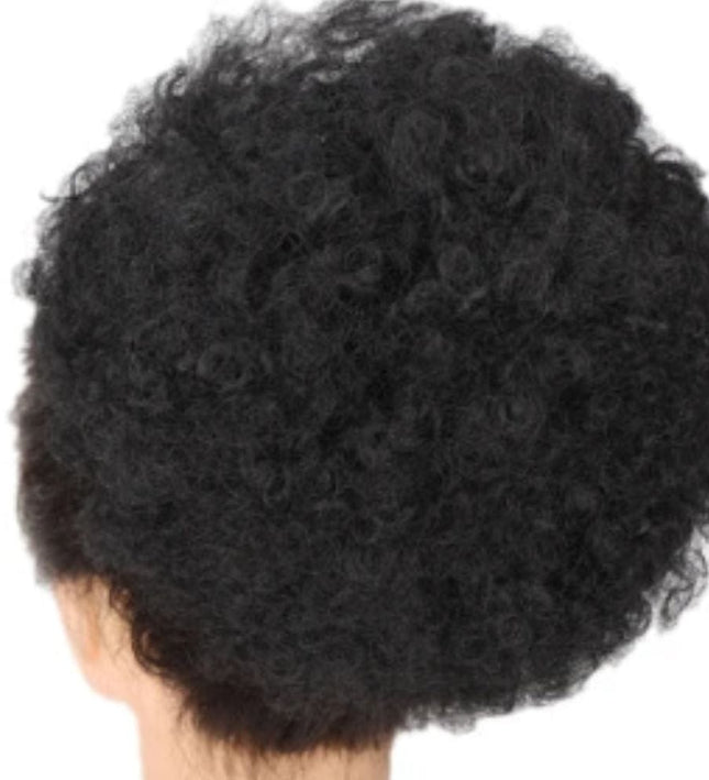 Postiche femme synthétique frisée afro