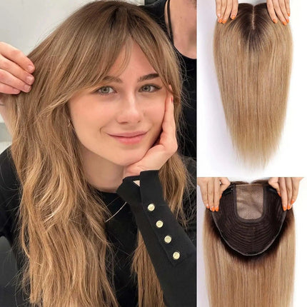 Postiche longue et lisse en cheveux naturels avec clips pour un look volumineux ondulé.