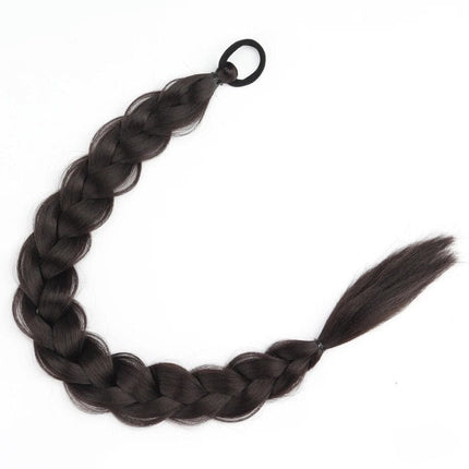 Postiche longue tresse synthétique brune en style africain pour un look chic et pratique