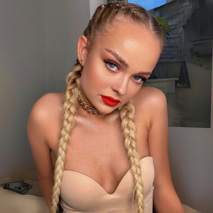 Postiche synthétique longue tressée pour un style élégant et facile à porter