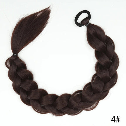 Postiche longue tresse africaine synthétique brun pour un style tendance et élégant