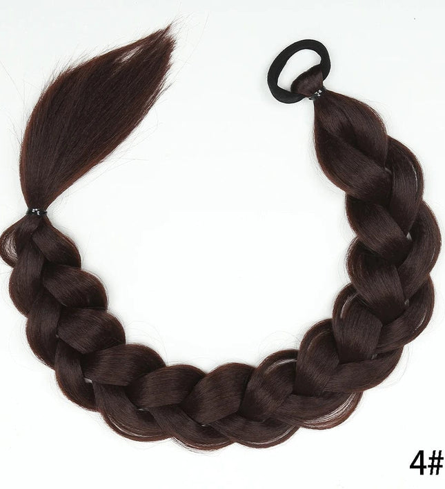 Postiche longue tresse africaine synthétique brun pour un style tendance et élégant