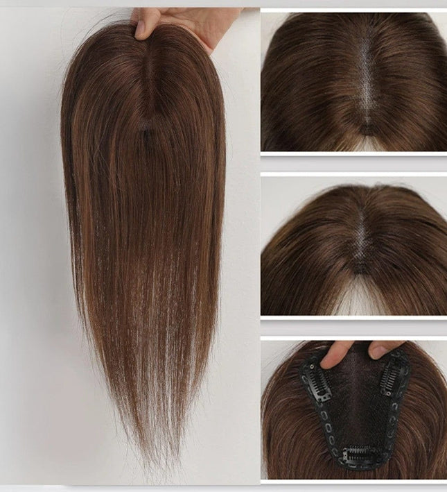 Toupet femme cheveux naturels raide à clip